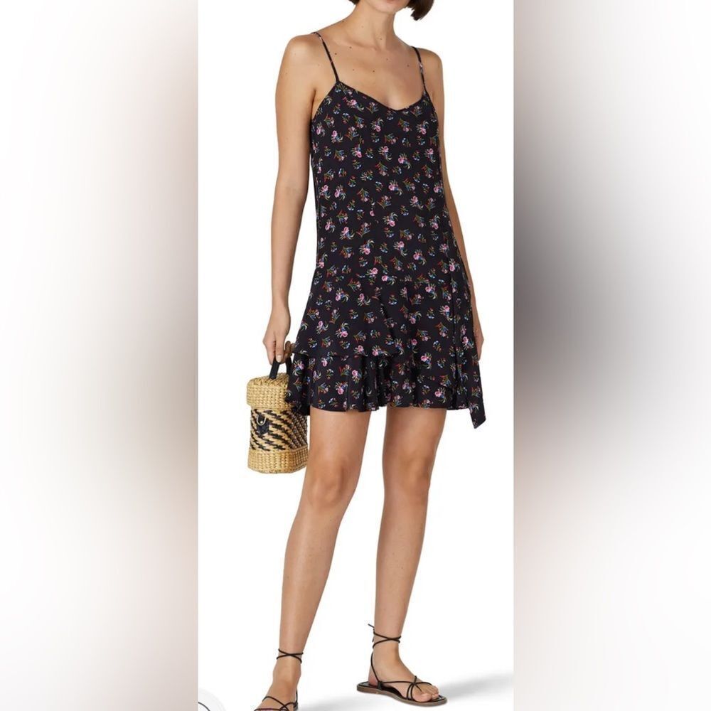 Thakoon x RTR Black Watercolor Floral Dress Size 6